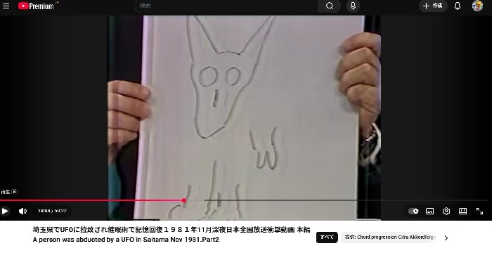 埼玉県起きたUFO誘拐事件(1981年)の宇宙人のイラスト