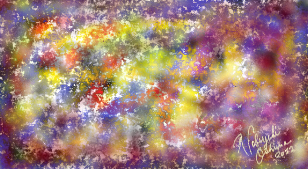 太陽光の木漏れ日をイメージしたデジタルアート-Nobuyuki Oshima(大嶋信之)