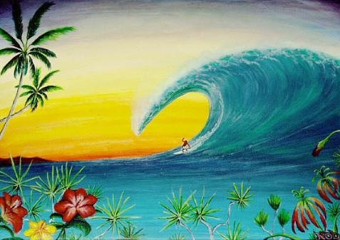 絵画アート「ビッグウェーブ」Nobuyuki Oshima（大嶋信之）