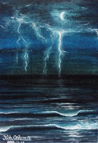 絵画アート「イナズマ」Nobuyuki Oshima（大嶋信之）