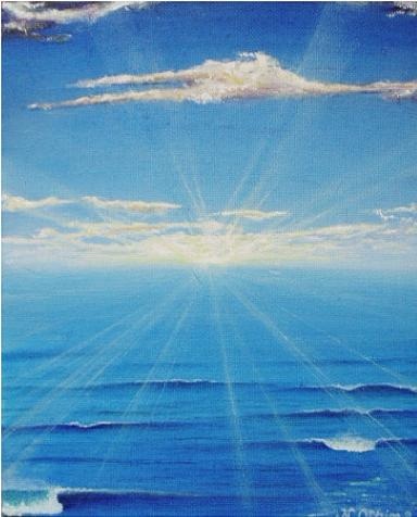 絵画アート「サンライズⅡ」Nobuyuki Oshima（大嶋信之）