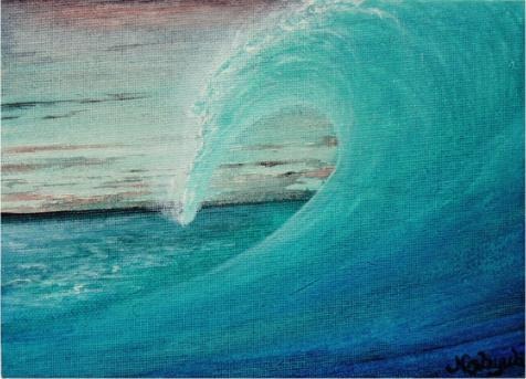 絵画アート「波の絵」Nobuyuki Oshima（大嶋信之）
