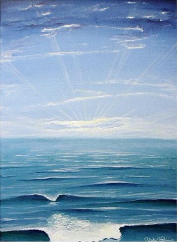 絵画アート「サンライズⅢ」Nobuyuki Oshima（大嶋信之）