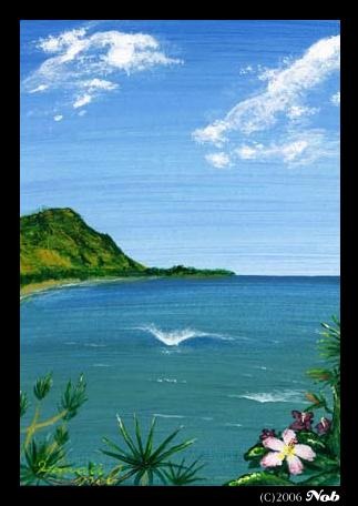 絵画アート「ハワイの海」Nobuyuki Oshima（大嶋信之）