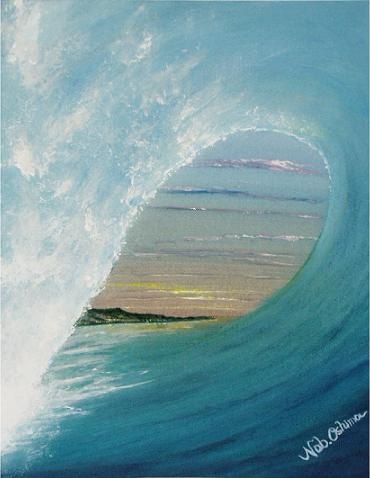 絵画アート「チューブイン」Nobuyuki Oshima（大嶋信之）