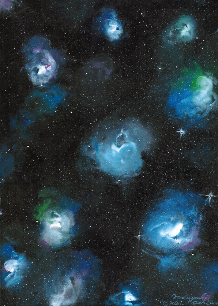 「宇宙の絵画2020-03(Art Painting of Space,Universe,Nebula, Galaxy,Star)」-Nobuyuki Oshima(大嶋信之)