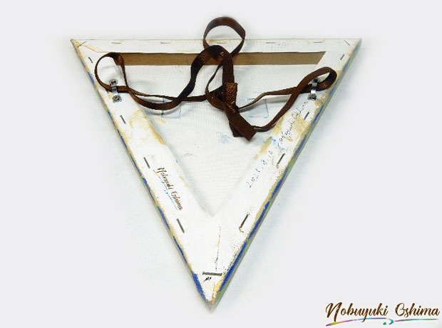 仮面(お面)絵画アート「トライアングル of ドゴン(Triangle of Dogon)」-Nobuyuki Oshima(大嶋信之)