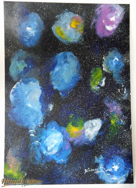 「宇宙の絵画2025-0719」アクリル水彩画-Nobuyuki Oshima（大嶋信之）