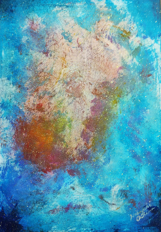 抽象画アート「意識の果て(Edge of Consciousness)」2021年制作-Nobuyuki Oshima(大嶋信之)