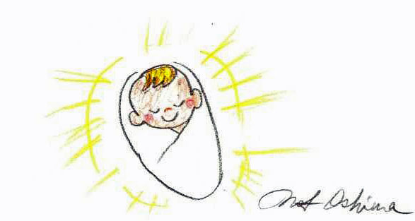 長男(子ども)の生まれたイラスト