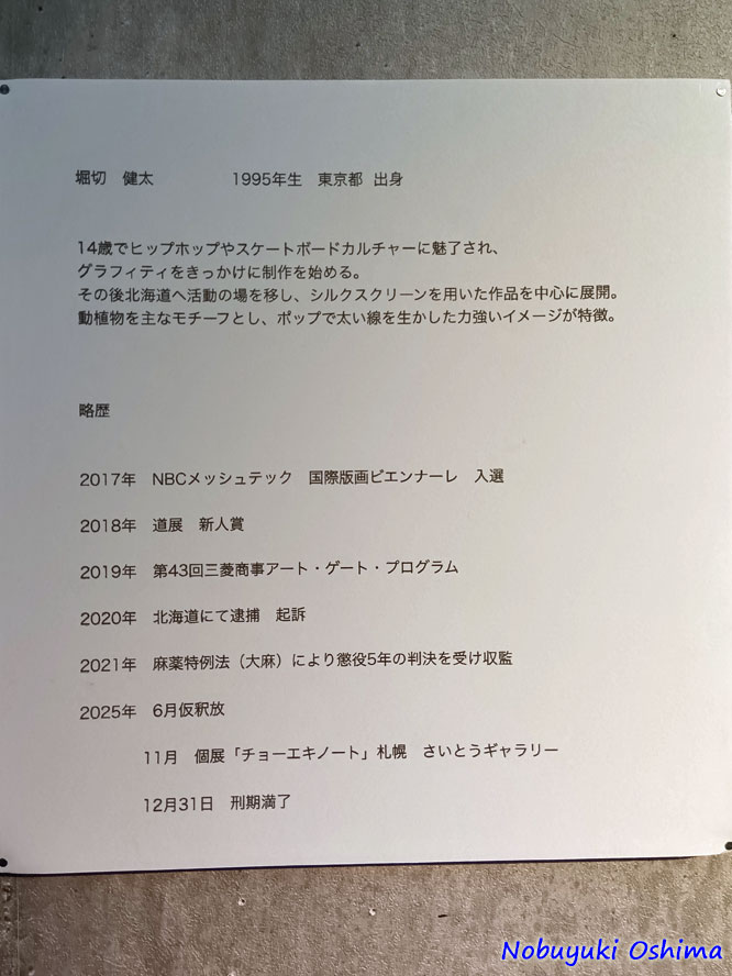 堀切健太氏のプロフィール-アーティスト堀切健太氏の個展「チョーエキノート」
