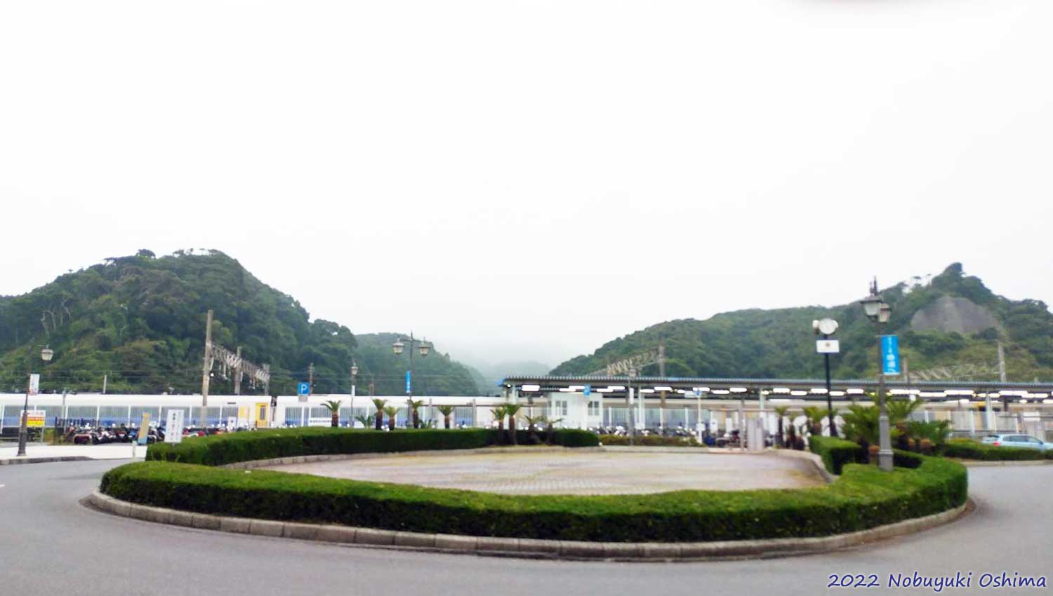 JR勝浦駅前のロータリー